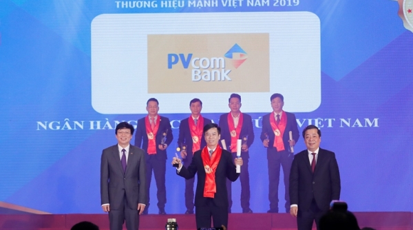 PVcomBank nhận giải thưởng Thương hiệu mạnh Việt Nam năm 2018