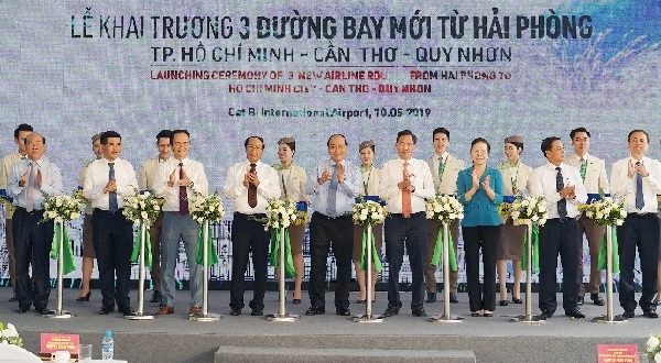 Thủ tướng dự lễ khai trương 3 đường bay từ Hải Phòng