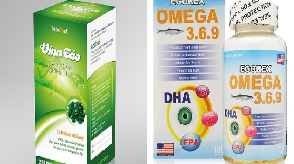 Cẩn trọng với thông tin quảng cáo thực phẩm bảo vệ sức khỏe Vina Tảo và Egorex Omega 3.6.9