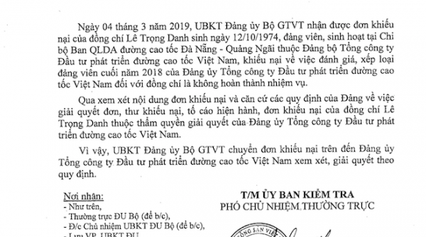 Đảng ủy Bộ GTVT chuyển đơn thư khiếu nại của kỹ sư Lê Trọng Danh về VEC