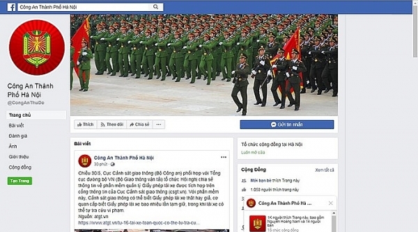 Công an Hà Nội tiếp nhận thông tin về an ninh trật tự qua Facebook