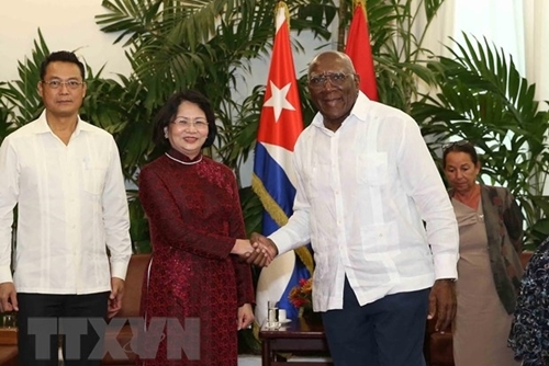 Phó Chủ tịch nước Đặng Thị Ngọc Thịnh hội đàm với Phó Chủ tịch Cuba