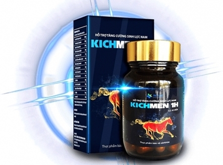 Sản phẩm KichMen 1H quảng cáo công dụng gây hiểu nhầm như thuốc chữa bệnh