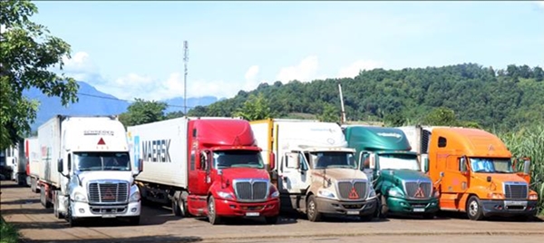 Hàng trăm xe container chở thanh long ùn tắc tại cửa khẩu quốc tế Lào Cai