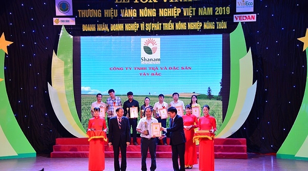 Trà Shanam được vinh danh Thương hiệu vàng Nông nghiệp Việt Nam 2019