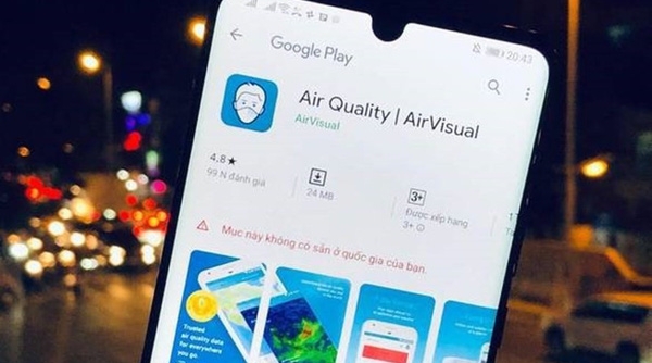 AirVisual đã trở lại trên kho ứng dụng tại Việt Nam sau 2 ngày biến mất