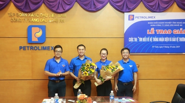 Petrolimex Nghệ An: Trao giải thưởng cuộc thi “Tìm hiểu về hệ thống nhận diện và bảo vệ thương hiệu PETROLIMEX”