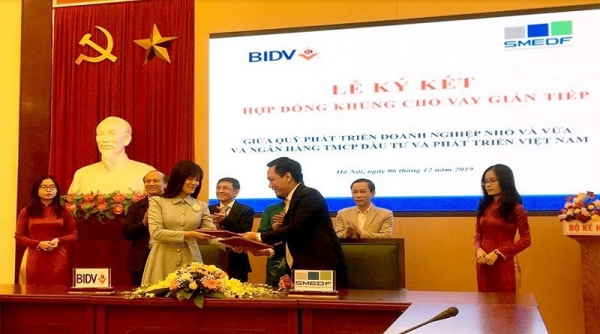 BIDV ký hợp đồng khung cho vay gián tiếp hỗ trợ DNNVV khởi nghiệp
