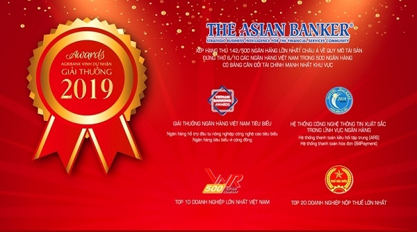 Năm 2019 - Agribank đạt nhiều giải thưởng uy tín