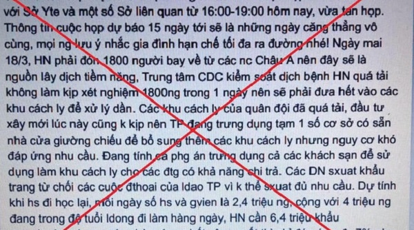 Tung tin Hà Nội 'vỡ trận' chống dịch Covid-19, hai đối tượng bị xử lý