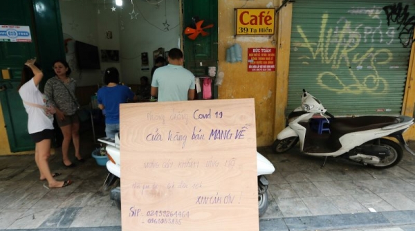 Phòng, chống dịch Covid-19: Hàng quán tại Hà Nội đồng loạt đóng cửa