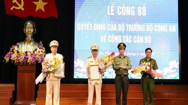 Hà Tĩnh có 2 tân phó giám đốc Công an tỉnh