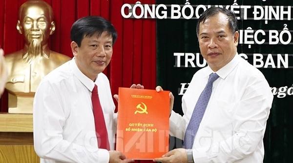 Ông Nguyễn Quang Phúc giữ chức Trưởng Ban Tuyên giáo Tỉnh ủy Hải Dương