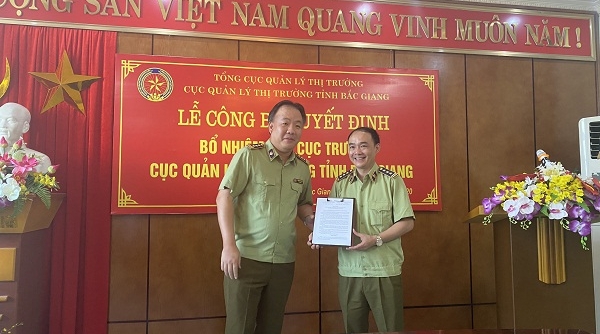 Ông Lê Quang Tú được bổ nhiệm giữ chức vụ Phó Cục trưởng Cục Quản lý thị trường Bắc Giang