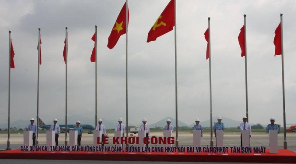 Khởi công Dự án cải tạo, nâng cấp đường băng sân bay Nội Bài, Tân Sơn Nhất