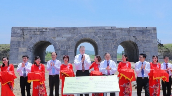 Thanh Hóa: Khánh thành dự án tu sửa mái vòm và bảo tồn cổng thành phía nam thành nhà Hồ