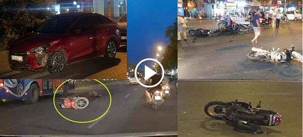 Đã bắt được tài xế xe Mazda tông hàng loạt xe máy rồi bỏ chạy ở Hà Nội