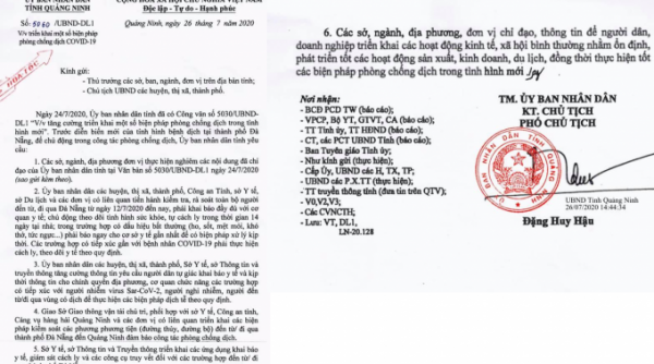 Quảng Ninh: Triển khai nhiều biện pháp phòng chống dịch Covid-19 trong tình hình mới