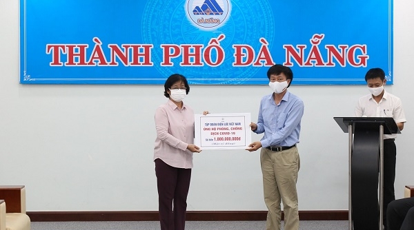 EVN ủng hộ Đà Nẵng 1 tỷ đồng phục vụ công tác phòng chống dịch Covid-19