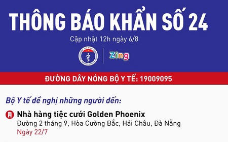 Bộ Y tế ra thông báo khẩn tìm người từng đến 3 trung tâm tiệc cưới ở Đà Nẵng