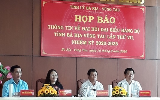 Họp báo thông tin về Đại hội đại biểu Đảng bộ tỉnh Bà Rịa Vũng Tàu lần thứ VII, nhiệm kỳ 2020-2025