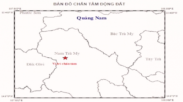 Quảng Nam: Trong 5 giờ 4 trận động đất liên tiếp