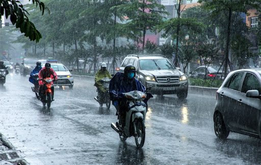 Nhiều quận nội thành Hà Nội có thể có mưa dông