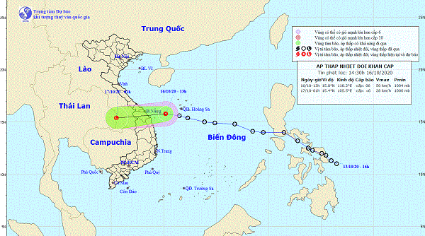 Bộ GTVT ra công điện khẩn về ứng phó với áp thấp nhiệt đới trên Biển Đông