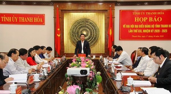 Đại hội Đảng bộ tỉnh Thanh Hóa nhiệm kỳ 2020-2025 sẽ diễn ra từ 26 đến 28/10