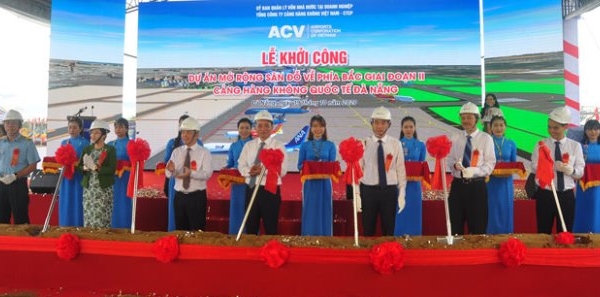 Khởi công dự án mở rộng sân đỗ máy bay cảng hàng không quốc tế Đà Nẵng