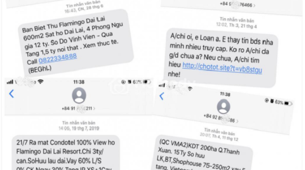 Hà Nội: Lần đầu tiên xử phạt người nhắn tin môi giới bất động sản qua điện thoại