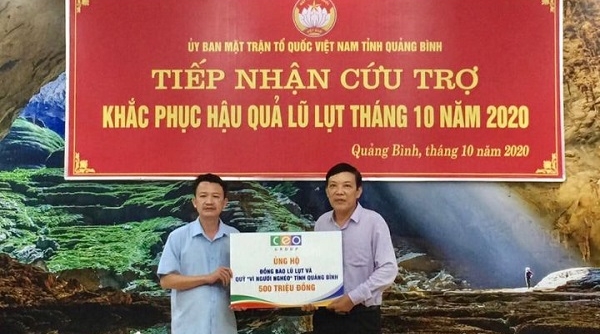 Tập đoàn CEO ủng hộ 500 triệu đồng cho Ủy ban Mặt trận Tổ quốc Việt Nam tỉnh Quảng Bình