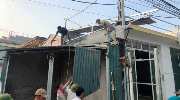 Vĩnh Tường (Vĩnh Phúc): Tháo dỡ công trình xây dựng trái phép 4 hộ dân xã Đại Đồng