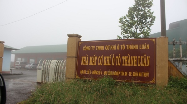 Đắk Lắk: Công ty Thành Luân xây dựng sân tập ô tô trái phép trong CCN Tân An 2
