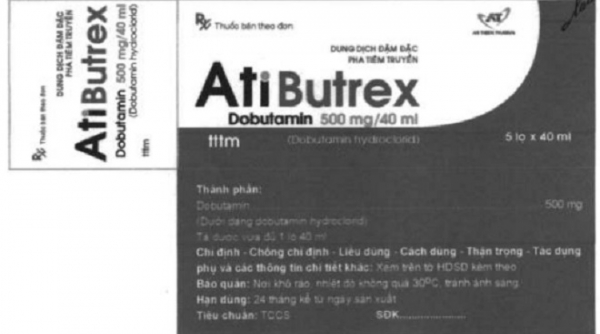 Thu hồi thuốc Atibutrex do Công ty cổ phần dược phẩm An Thiên sản xuất