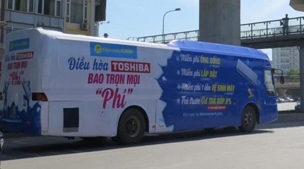 Chấn chỉnh hoạt động quảng cáo bằng xe ô tô khách tại Hà Nội