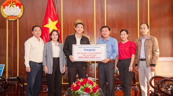 Công ty CP Ô tô Trường Hải (Thaco): Ủng hộ 300 triệu đồng lo tết cho người nghèo tỉnh Quảng Nam