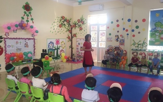 Trường MN Đại Tự (huyện Yên Lạc): Thực hiện tốt chuyên đề Xây dựng trường MN lấy trẻ làm trung tâm