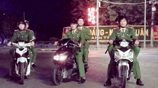 Công an Thị trấn Hậu Lộc đảm bảo an ninh trật tự dịp Tết Nguyên đán Canh tý 2020