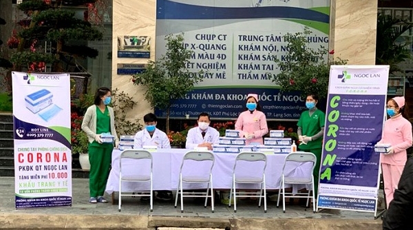 Lạng Sơn: Công ty CP y tế Thiên Ngọc Lan phát miễn phí 10 nghìn chiếc khẩu trang phòng dịch viêm phổi cấp