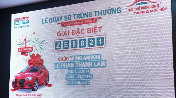 Xài thẻ Kienlongbank trúng ô tô giá trị 660 triệu đồng