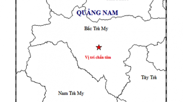 Quảng Nam: Động đất có cường độ 2,8 richter xảy ra ở huyện Bắc Trà My