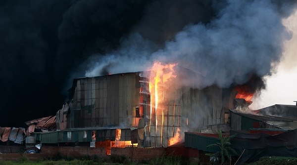 Hoài Đức (Hà Nội): Cháy nhà xưởng xây dựng trái phép trên đất nông nghiệp tại xã Kim Chung