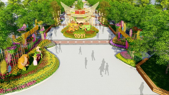 Đường hoa Nguyễn Huệ chuyển tải “thông điệp xanh” dịp Tết Tân Sửu 2021