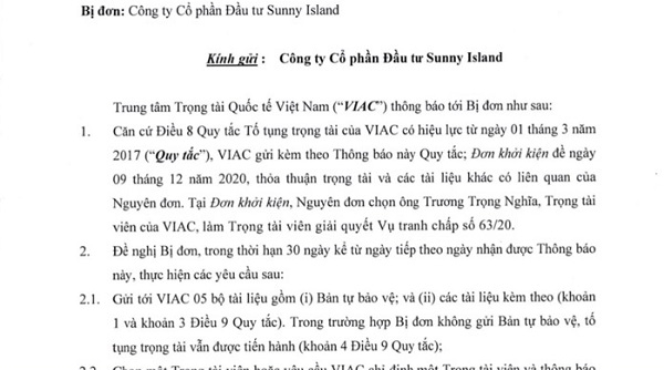 Quốc Cường Gia Lai khởi kiện Sunny Island tại dự án Phước Kiển Nhà Bè