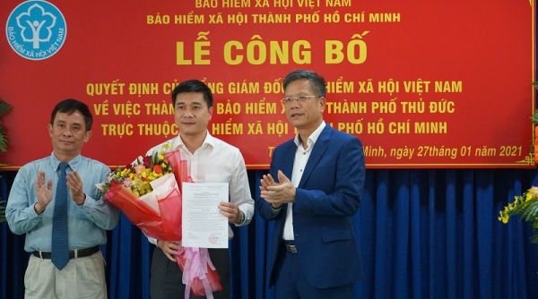 TP. Hồ Chí Minh: Công bố Quyết định thành lập Bảo hiểm xã hội thành phố Thủ Đức