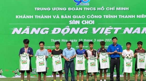 Thanh Hóa: Khánh thành, bàn giao công trình 'Sân chơi năng động Việt Nam'