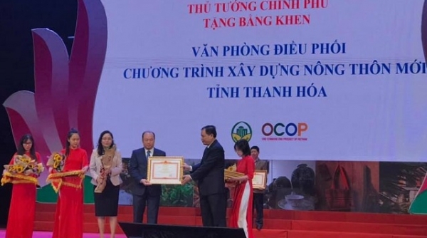 Văn phòng Điều phối Chương trình Xây dựng Nông thôn mới Thanh Hóa vinh dự nhận Bằng khen của Thủ tướng Chính phủ