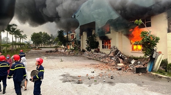 Thanh Hóa: Xảy ra cháy lớn tại công ty may