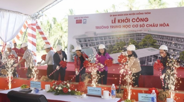 Tập đoàn Trung Nam tặng 60 tỷ đồng xây dựng Trường THCS Châu Hòa (Bến Tre)
